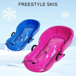 Sledding Winter Solid Snow Sled Snow Speeder Sled Flyer Flying Board Toboggan Sledge With Rope And Handles For Winter Sports Snow Sled 231213