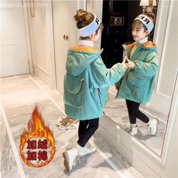 Down Coat -30 Russian Winter Jacket For Girl Hooded Cotton Clothes 2023 Children Snowsuit Outerwear Long Teen Parka Clothing