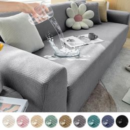 Chair Covers Waterproof Jacquard Sofa Covers 1/2/3/4 Seats Solid Couch Cover L Shaped Sofa Cover Protector Bench Covers 231213