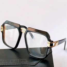 Legends 6004 Eyeglasses Frame Glasses Vintage Black Gold Pilot Square Frame Eyewear Men Fashion Sunglasses Frames with Box229d