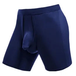 Underpants Herren Unterwäsche Boxer Shorts Modal Höschen Mann solide atmungsaktive Trennung Beutel langes Bein Cueca Calzoncillos