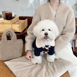 Dog Apparel Fashion Winter Jackets Thickened Warm Clothes Buckle Polar Fleece Coat For Small Teddy Yorkshire Puppy Clothing