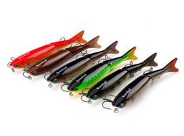 Lipless Simulation Fish Floating Popper Musky fishing lure 127cm 21g 6colors 2 Sections bass Hard bait Split Tail fish baits8404557677598