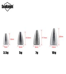 Fishing Gear Lead Sinker 10PCSlot 35g 5g 7g 10g Lead Material Bullet Hollow Solid Sinker Conical Shape Saltwater Accessories6283622