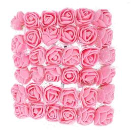 Decorative Flowers 144 Pcs Faux Rose Head Decor Flower Foams Roses Wedding Tiny For Crafts Artificial Small Decoration Bride