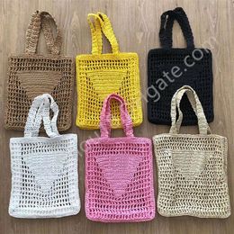 Fashion Mesh Hollow Woven Shopping Bag Tote Bag 5 Colours Without Box215z