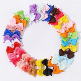 Hair Accessories 10Pcs/lot Grosgrain Ribbon Pigtail Bows Elastic Bands Holders Year For Baby Girls Gift