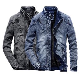 Men's Jackets Denim Men Style Coats Zipper Cotton Material High Quality Male Casual Classic Blue Black Fashion Jeans Clothing 231214