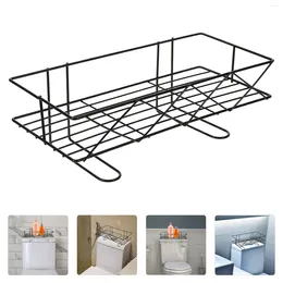 Storage Boxes Bathroom Organizer Shelf Over The Toilet Rack Hollow Iron Stand