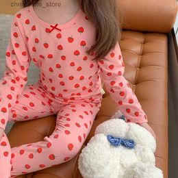 Pyjamas Baby Girl Pyjamas Spring Autumn Long Sleeved Children's Clothing Sleepwear Pyjama Cotton Pyjamas Sets For Kids 1 2 3 4 5Years R231214