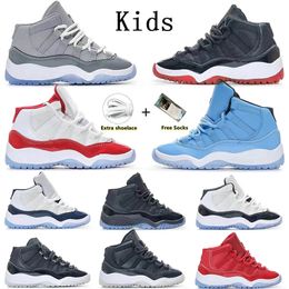 Jumpman 11 Kids Shoes Basketball 11s Cherry Toddler Baby Boys Girls Cool Grey Space Jam Gamma Blue Enfant Infant Youth 25th Anniversary Children Sneakers Trainers