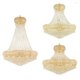 Pendant Lamps Large El Crystal Chandelier Lighting LED Modern Luxury Royal Hanging Lamp Empire Light Fixture For Living Room