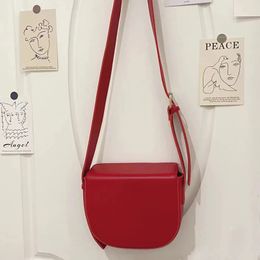 Evening Bags Women Vintage Red Messenger Bags Solid Colour Ladies Saddle Shoulder Bags Purses and Handbags Fashion Casual Girls Crossbody Bags 231213