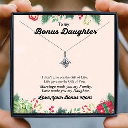 Pendant Necklaces Bonus Daughter Necklace For Women Fashion Mother Femal Heart Jewelry Christmas Birthday Gifts299i