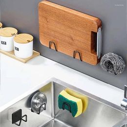Kitchen Storage Household Stainless Steel Sponge Rack Punch-Free Sink Rag Drain