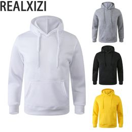 Mens Hoodies Sweatshirts Solid Colour Fleece Men Women Long Sleeve Sweaters Loose Casual Hoodie Round Neck Bottom Shirts Pullovers 231214