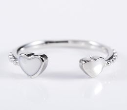 Fashion Jewelry 925 Silver Crystal rovski Simple Wild Love Open Ring Fit Women's and Women's Mother's Day Gifts5527560