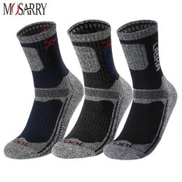Sports Socks 3 PairsSet Winter Men Thicken Thermal CottonPolyester Towel Bottom Climbing Hiking Riding Male 231213
