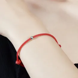 Charm Bracelets 10 Pcs DIY Red String Bracelet Adjustable Braid Rope Wristband Couple Jewelry Handmade Woven Bangle F19D