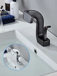 Bathroom Sink Faucets Black/Silver Bizarre Faucet For And Cold Water Tap Single Hole Handle Hybrid Home