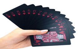 New Quality Plastic PVC Poker Waterproof Black Playing Cards Creative Gift Durable Poker Playing Cards6198614