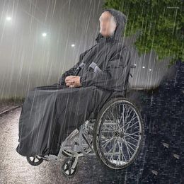 Raincoats Waterproof Wheelchair Raincoat With Reflective Strip For Disabled People Elderly Mobility Old Scooter Large Wind Proof Hood Cape