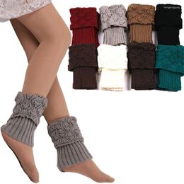 Women Socks Warmers Warm Winter Knit Foot Cover Crochet Knee Boot Cuffs Japanese Long