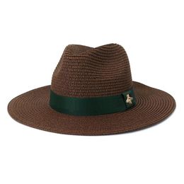 Fashion Designer Panama Hat For Men And Women Solid Color Straw Hats Jazz cap Top caps High Quality Fishermans Hat214k