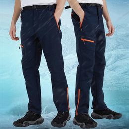 Men's Pants Men Trousers Single Layer Outdoor Sports Mountaineering Elastic Winter Cargo Baggy Male Clothes