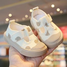 First Walkers Spring Summer Baby Shoes Soft Comfortable Canvas Sole Toddler Girls Cloth Sneakers Board 231213