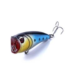 2015 10 colors 150pCS 60mm Crank Popper Fishing lures 6CM 7G 8 fishing tackle Minow Lure Bait 2 tooks283p3793191