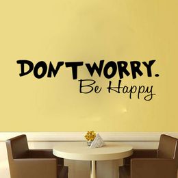 English Quote "don't Worry Be Happy" Wall Sticker Vinyl Home Decor Wall Decal Living Room Children Room