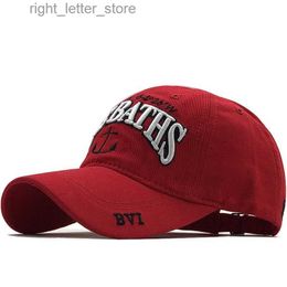 Ball Caps New 100% cotton baseball cap hat for women men vintage dad hat letter embroidery letter outdoor sports caps YQ231214