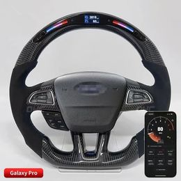 Real Carbon Fibre LED Light Up Steering Wheel for Ford Focus Car Styling