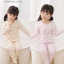 Pajamas Girls Pajamas Sets Cotton Child Pajamas Toddler Autumn long sleeves Baby Nightwear Pyjamas Kids Rabbit Cartoon Homewear Clothes R231214