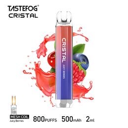 Tastefog Crystal Disposable Vape Pen 800puff 2% 2ml Tpd Version Electronic Cigarette Wholesale Price