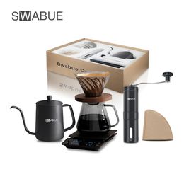 Mugs Coffee Set Specialized Pour over Drip Maker Cafe Accessories Barista Tools Kit Portabl Coffeeware Sets Filter 231214