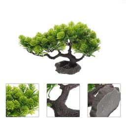 Decorative Flowers Sashimi Dish Decoration Fake Tree Plate Favour Plant Sushi Decorations Plastic Pine Statue