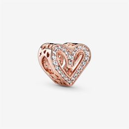 100% 925 Sterling Silver Sparkling hand Heart Charms Fit Original European Charm Bracelet Fashion Women Wedding Engagement Jew277k