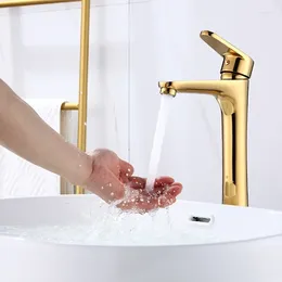 Bathroom Sink Faucets Brass Gold Basin Bath Mixer Faucet Vessel Washbasin Water Taps And Cold Tap