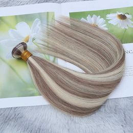 Highest Quality Hair Weft Human Hair Extension Russian Highlights Handtied Genius Weft Extensions