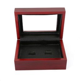 New Wooden Box Championship Ring Display Case Wooden Boxs Ring 1 2 3 4 5 6 7 9Holes To Choose Rings Boxe245D