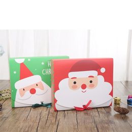 Christmas Gift Wrap Cartons Customised Box Large Folding Santa Claus Cake traktatie kinderen verjaardag 10pcs2762