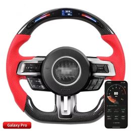 LED Display Steering Wheel Fit for Ford Mustang 2016-2018 Carbon Fibre Car Styling
