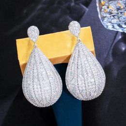 Dangle Earrings Full Set Zirconia Dress With Luxurious Personalized For Woman Special Inverted Ballon Christmas Party