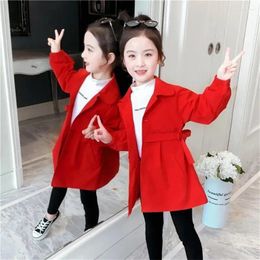 Jackets Girls Baby Korean Style Basic Spring Autumn Winter Windbreaker Lovely Fashion Teens Overcoats Daily Kids Outwear