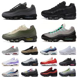 Original OG 95s Mens Womens Running Shoes All Black White Orange Light Blue Purple Gum Neon Greedy Mystic Red Tennis Sneakers Desingner Runner Trainers Big Size 13