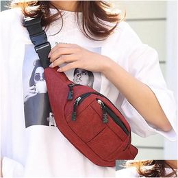 Outdoor Bags Outdoor Bags Women Men Fanny Pack Fashion Waist Packs Heuptas Hip Bag Womens Waistband Banana Bolso Cintura Drop Delivery Dhtje