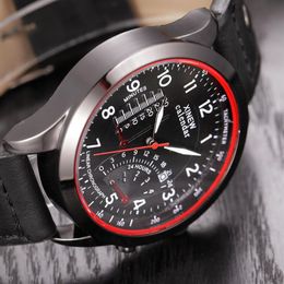 Whole Cheap Watch XINEW Car Racing Dashboard Leather Band Date Calendar Casual Quartz Watches Men Montre Homme 2018242C