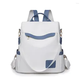 Backpack 2024 Women's Bag Trendy Large Capacity Fashion Oxford Travel High Quality Daily Leather
